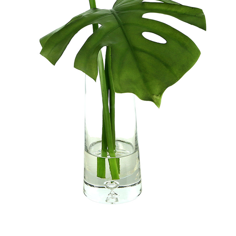 Primrue 23'' Faux Philodendron Plant in Glass Vase Wayfair Canada